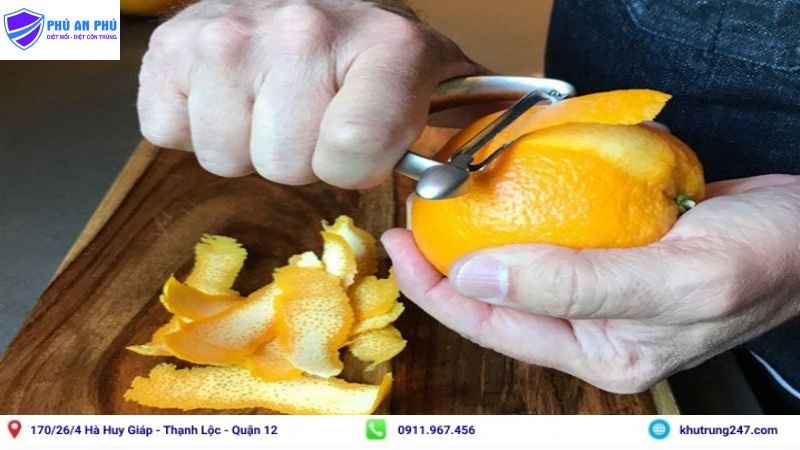 Đuổi kiến gió trên giường bằng vỏ cam, chanh